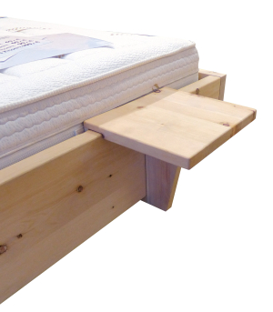 OrthoDorn® Bett Modell Zirbe "SCHWEBE", ohne Kopfteil